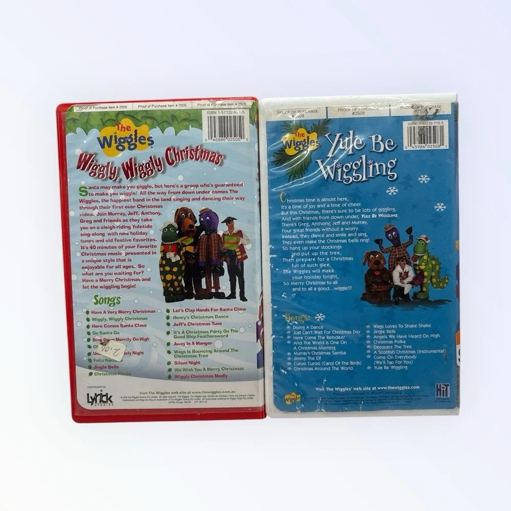 The Wiggles VHS LOT‎ Wiggly Wiggly Christmas Rare OOP Holiday YULE BE WIGGLING